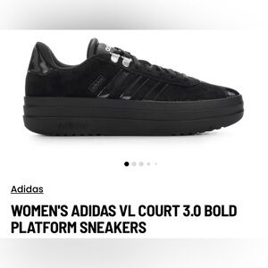 Adidas VL Court 3.0 bold platform sneakers size 7